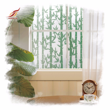 green bamboo privacy vinyl sticker frosted window film